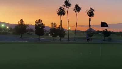 Pretty sunset golf