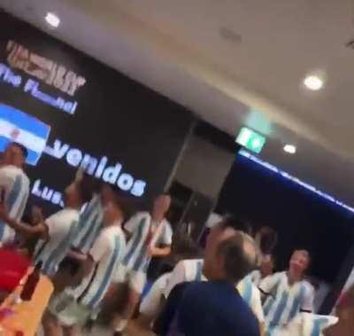 Argentina team celebrating: 