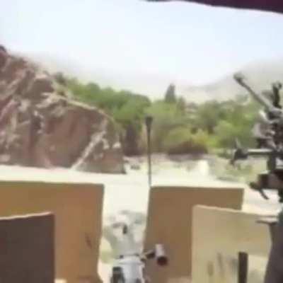 Machine Gunner Hit By RPG