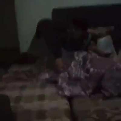 Children in occupied Palestine cannot sleep under the rumbling sounds of the hitting missiles being launched by the oppressor Israel