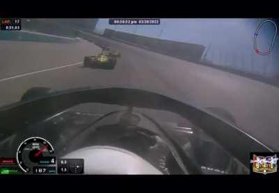 Kyle Kirkwood's onboard restart.