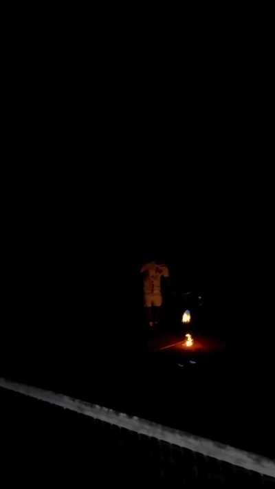 All shits and giggles until da fire ball hits ur balls