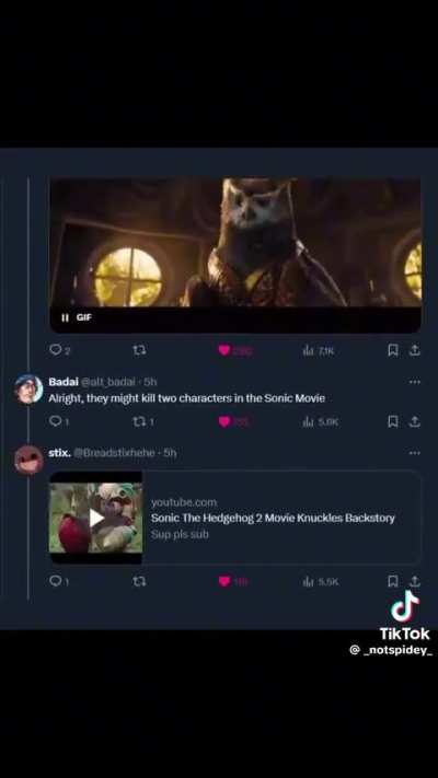 How many people have Sonic and friends killed