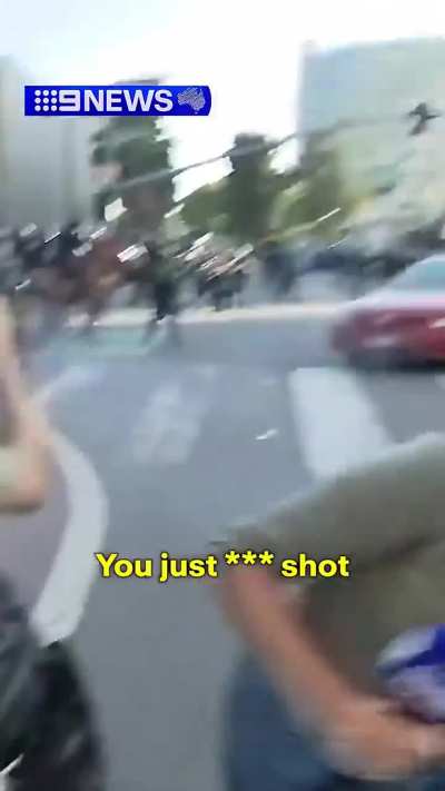 Australian reporter shot by a rubber bullet on purpose in LA