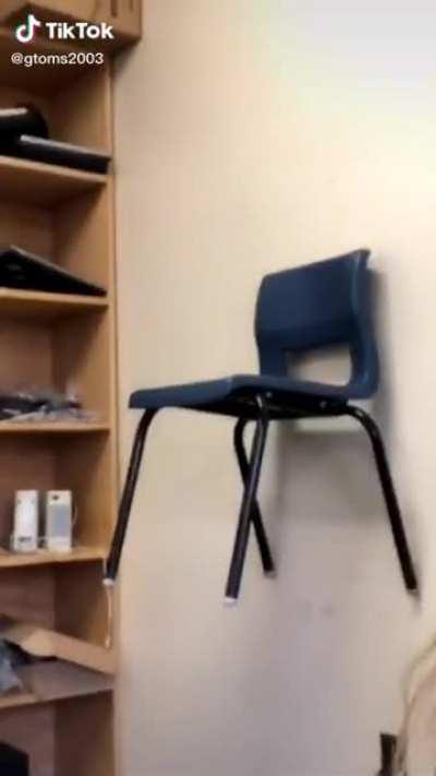 Jumping on a chair