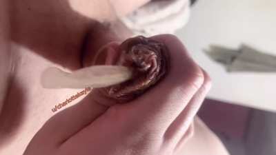 [T] Condom filled with my white cum