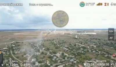 RU pov: Armour in a column hit by RU artillery