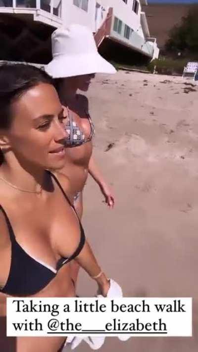 Back in the black bikini.