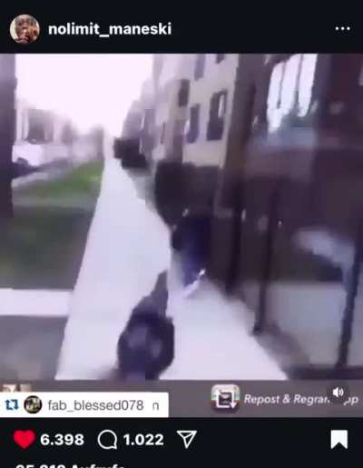 Gangster points a gun at someone for being from the wrong neighborhood!