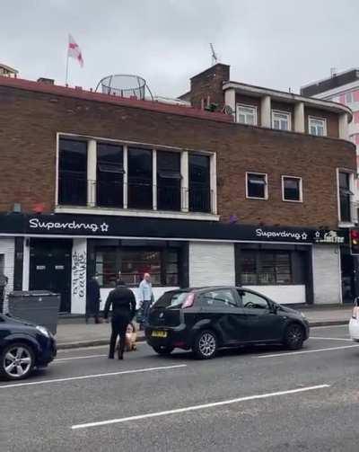 Jumping on cars in traffic for no apparent reason.