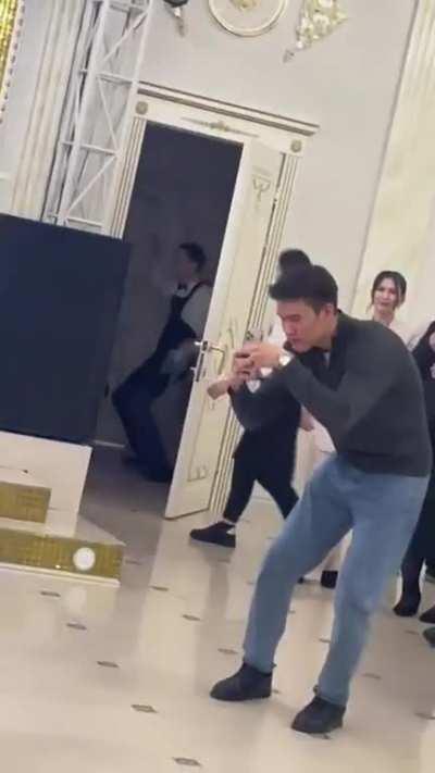 Least cheerful Kazakh waiters