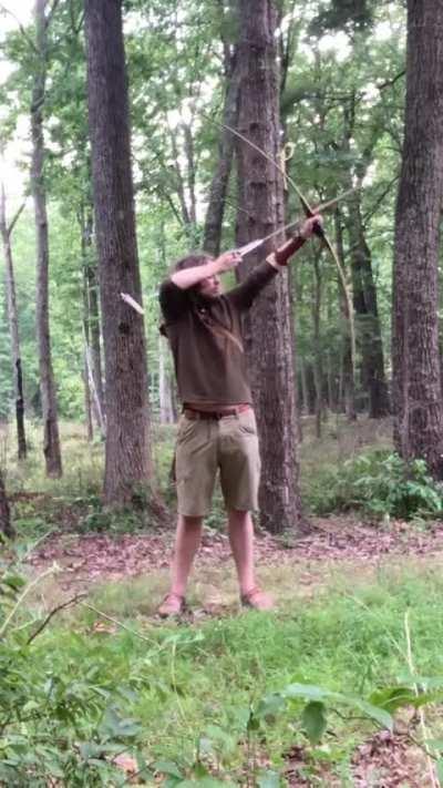 How is this form? 50 pound longbow, haven’t shot since I was a kid.