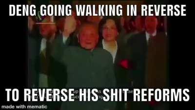 Deng waking backwards