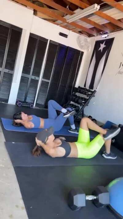 Working those abs