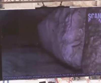 A hidden corridor has been discovered close to the main entrance of the 4,500 year old Great Pyramid of Giza in Egypt.