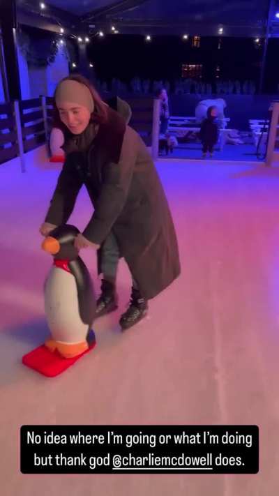 Learning to skate ⛸️ January 1, 2025 🐧✨ 