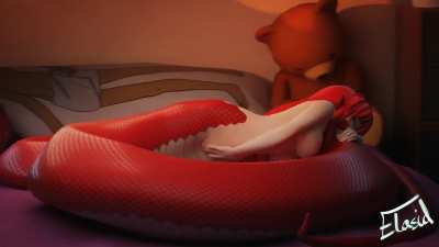 Miia's late-night routines. Thinking of Darling~ by @_Elasid_