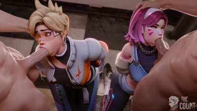 Perfect pair [D.va,Tracer,Overwatch] (thecount)