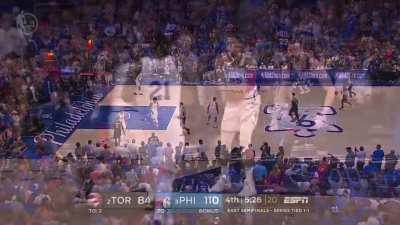 [Highlight] Joel Embiid Windmill dunks against Toronto, helping the Sixers take a 2-1 lead in the 2019 Playoffs