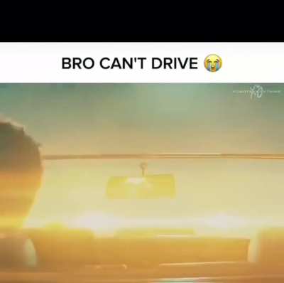 Bro can't drive to save his fucking life