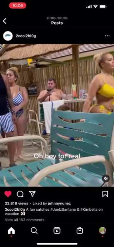 Dude taking a sneak pic of Kimbella