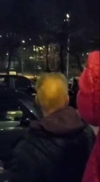 Lighting up some self made fireworks in the Netherlands