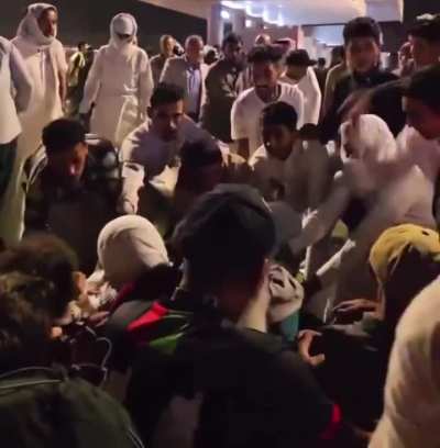 Western European activists part of the Global March to Gaza who were planning on entering Gaza from the Egyptian side are taken away by Egyptian kids