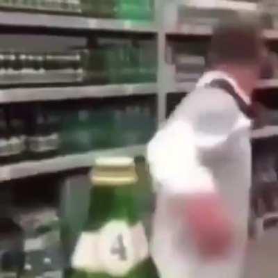 To kick the bottle cap off