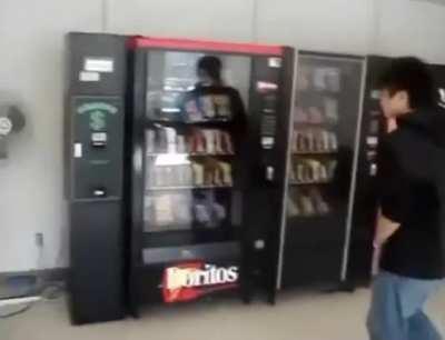 Machine vs Flying jump tackle