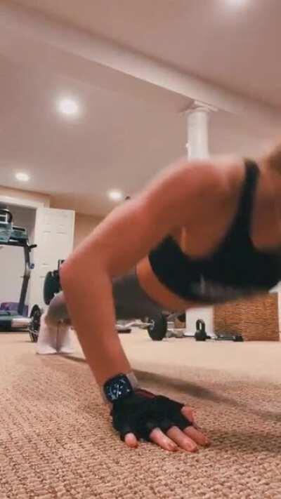 chrissy working hard!