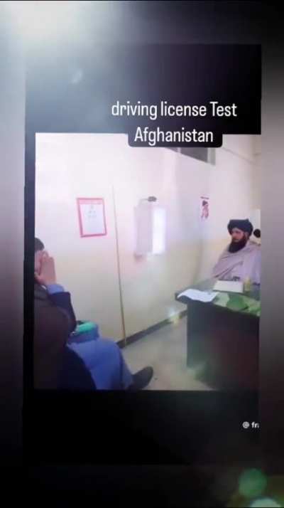 Driving test in Afghanistan 