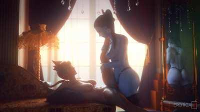 3D Animation Hentai Lesbian Overwatch Rule34 Strap On Porn