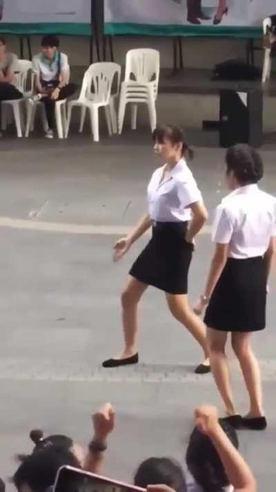 What witchcraft is this ? I don't know if they're dancing or getting a fit . Lol