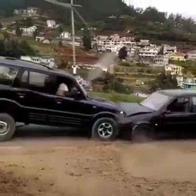 Who needs a seat belt when the other car will stop you