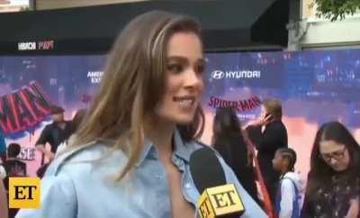 ET interview at premiere of Spider-Man Across the SpiderVerse, May 2023