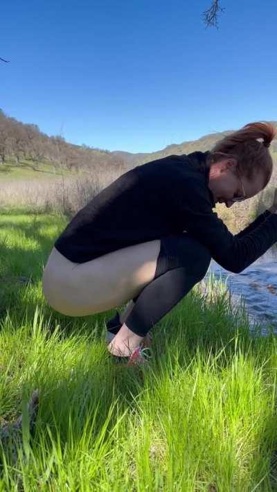 Stopping next to a stream on a hike. Couldn’t help myself. 