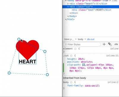 Learn all about how to use the clip-path editor in Firefox to create visual effects in my article 8 little videos about the Firefox shape path editor