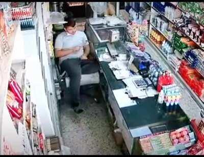 A couple light taps to the corner and the entire thing is gone