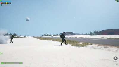 snowball fight in goosebay