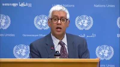 Chinese journalist asks UN Secretary-General's spokesman: Why does the US have a military presence in Syria? Is there any difference between this and the current situation in Ukraine?