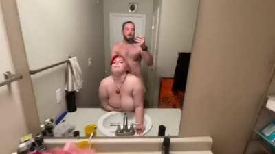 Chubby redhead PAWG getting fucked all over the place