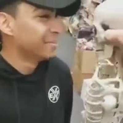 What is a skeletons favourite snack