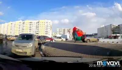 Is it a bird? Is it a plane? No, it's the Giant Bouncing Matryoshka