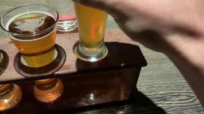 To enjoy a flight of beers