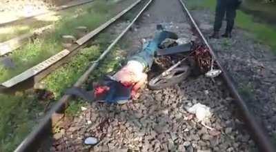 Graphic train accident