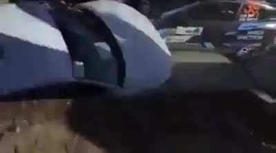 Rally car crashes into firefighter, leaving him gravely injured