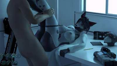 Amelia fucked in her lab (Pawssfm)[MF]