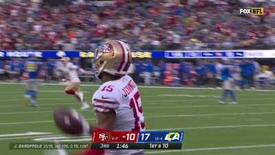 [Highlight] 49ers now have Deebo playing QB, throws a TD dime to tie it