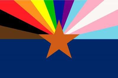 Spinning Arizona pride flag