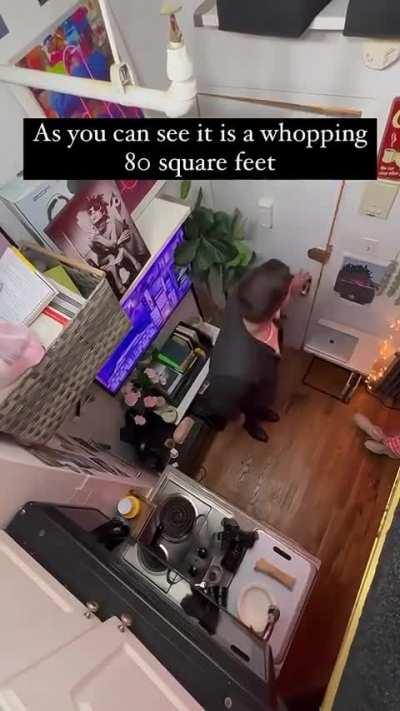 Cheapest apartment in New York City is 80 square feet and coats $650/month